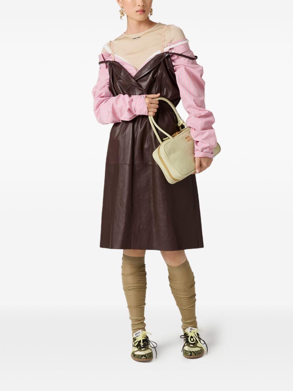Striped poplin dress MF6125180U S-OOOF0028 MIU MIU 