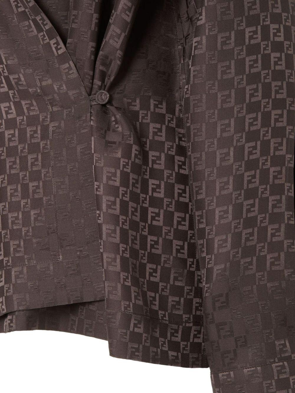 Long-sleeved shirt with a crossover silhouette FS8287 AUQGF1T6H FENDI 