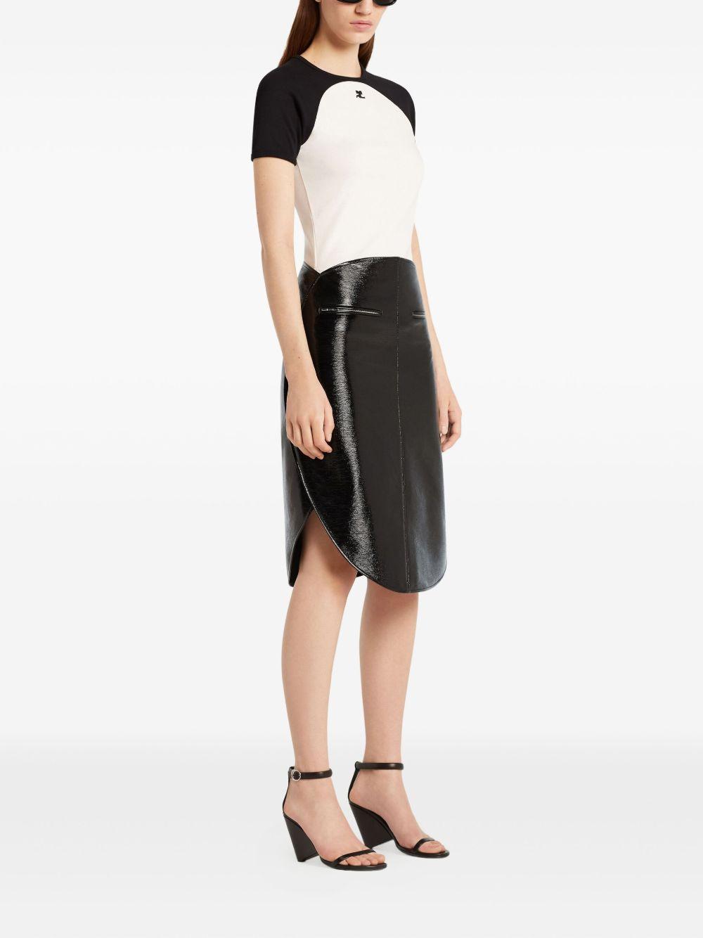 CIRCLE CONTRAST T-SHIRT 325JTS214JS0203 0098 COURRÈGES 