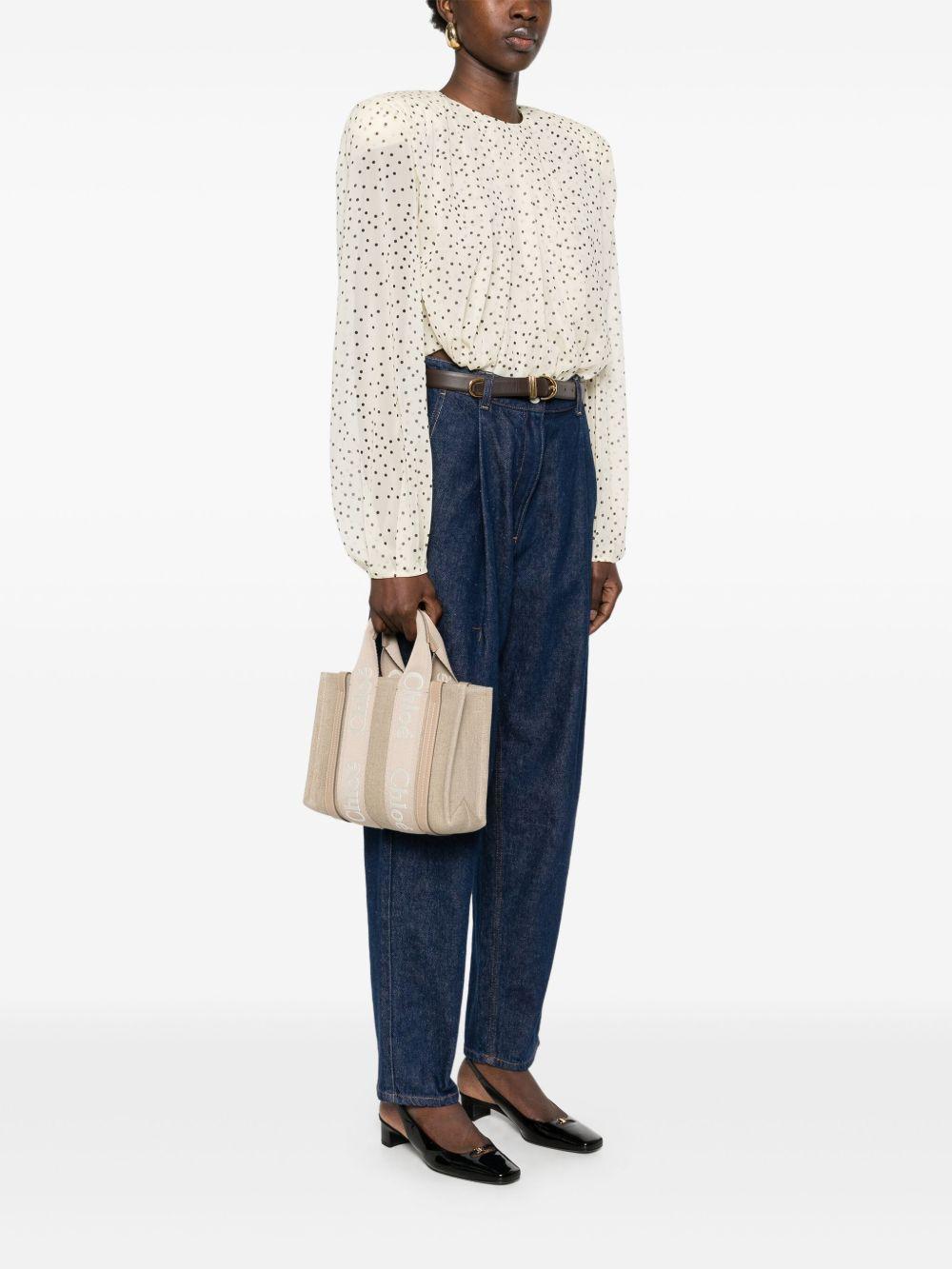 Small Woody logo-strap tote bag CHC23AS397L17 20E CHLOÉ 