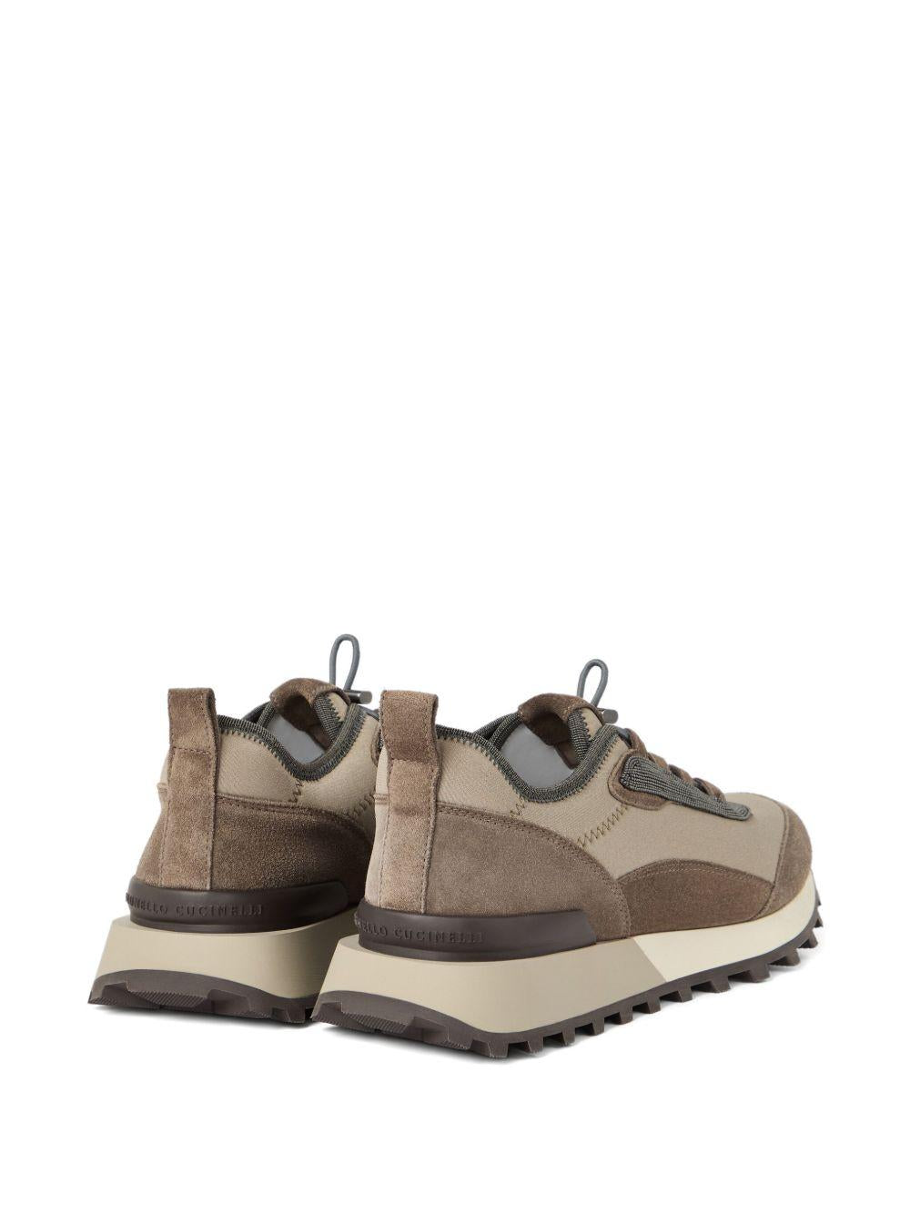 Runners in tessuto techno e camoscio con Precious Trim MZSFG3045 C8769 BRUNELLO CUCINELLI 