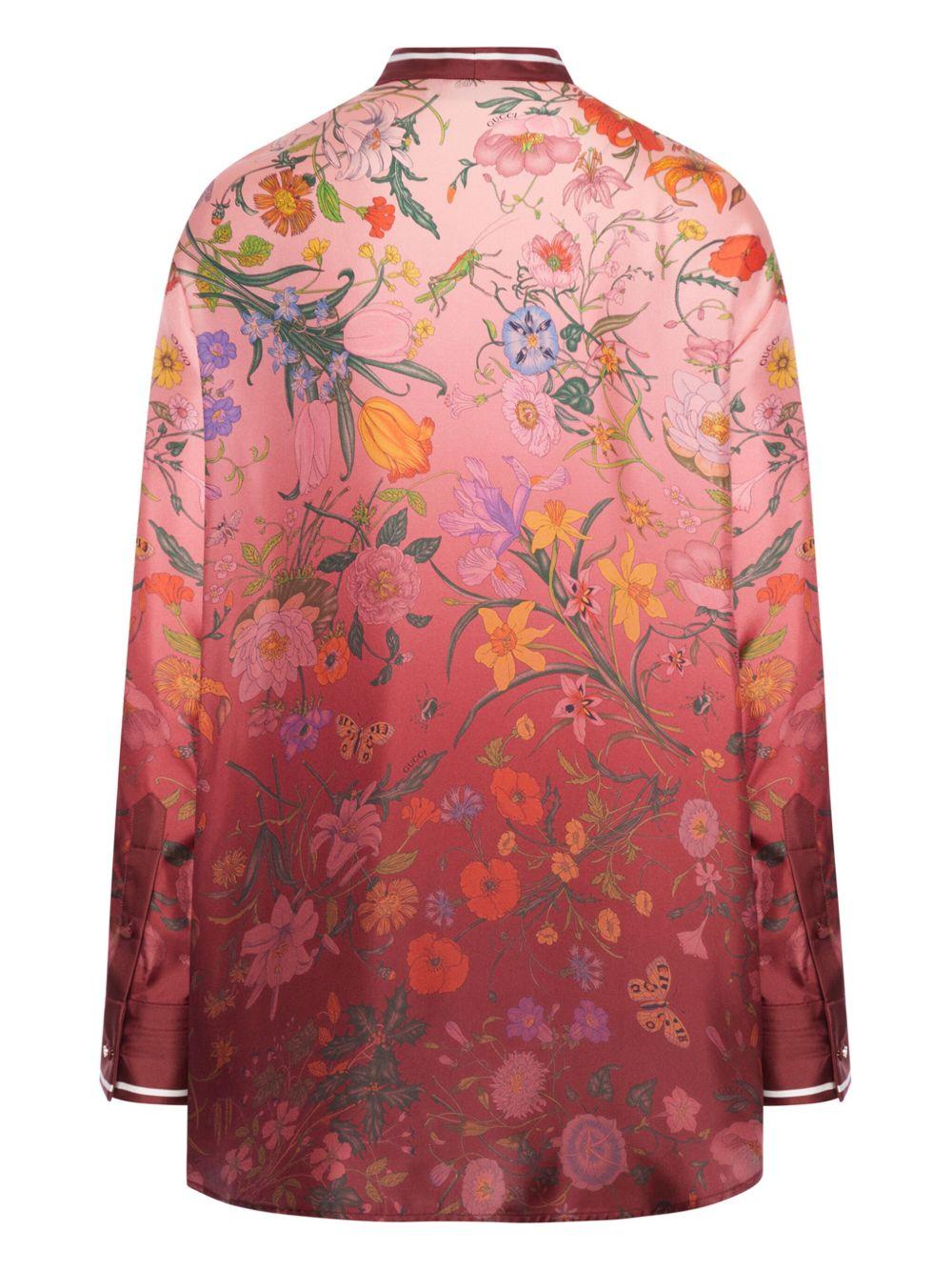Printed silk shirt with neck bow 835617 ZATG85057 GUCCI 