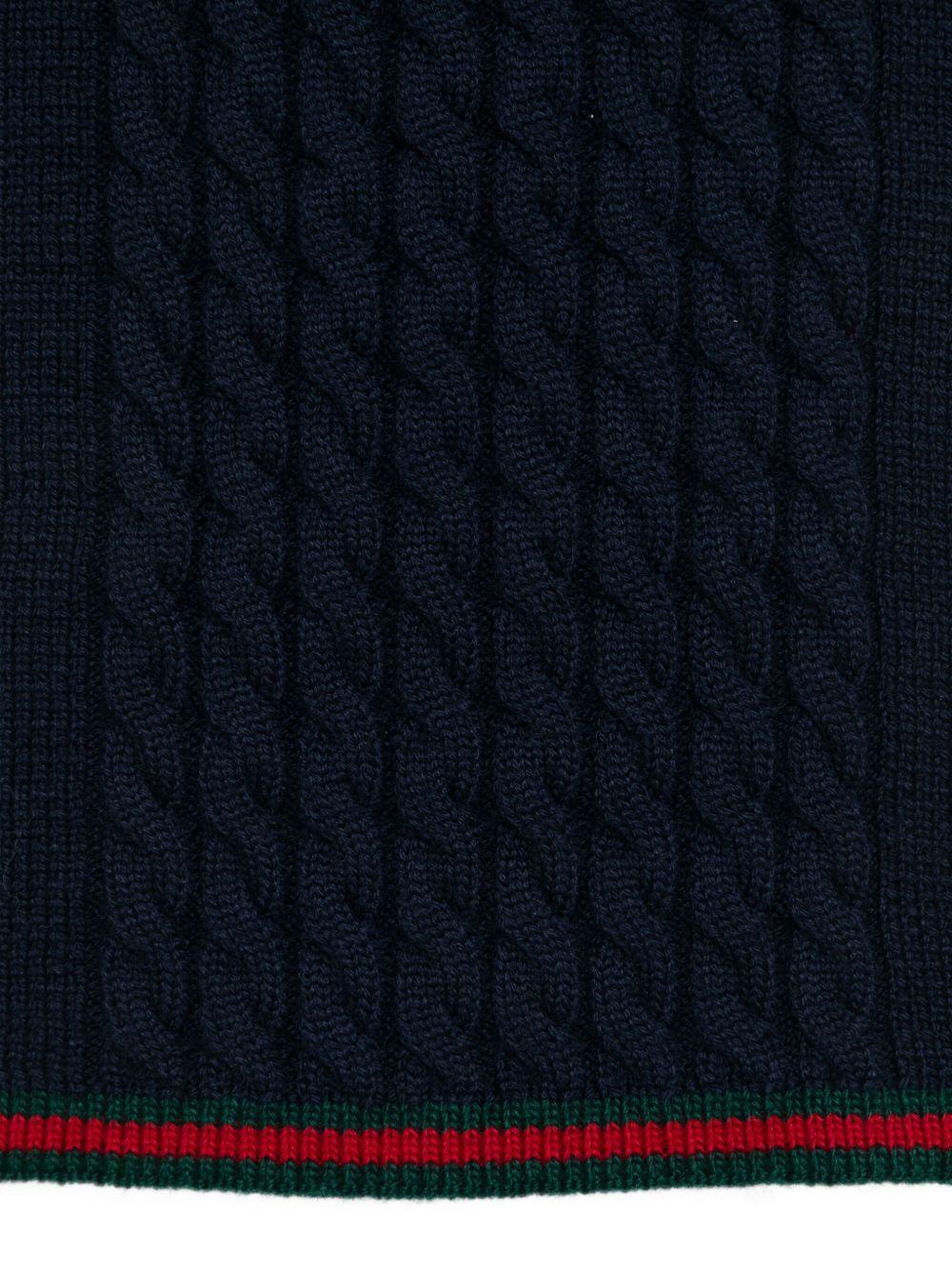Scarf with web pattern 828913 4K2064166 GUCCI KIDS 