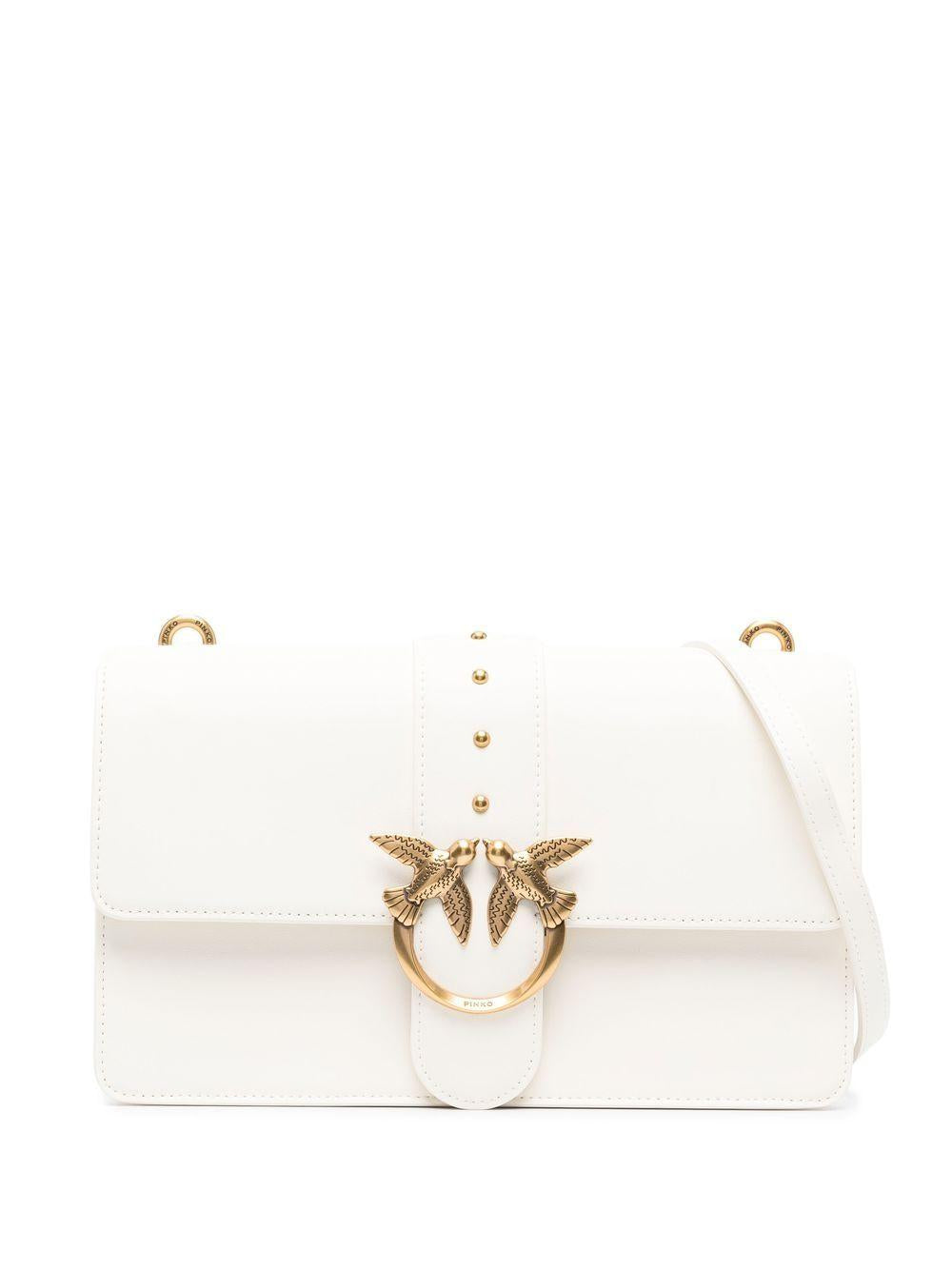 Love One Classic leather crossbody bag<BR/><BR/><BR/> 100053 A0F1Z14Q PINKO 