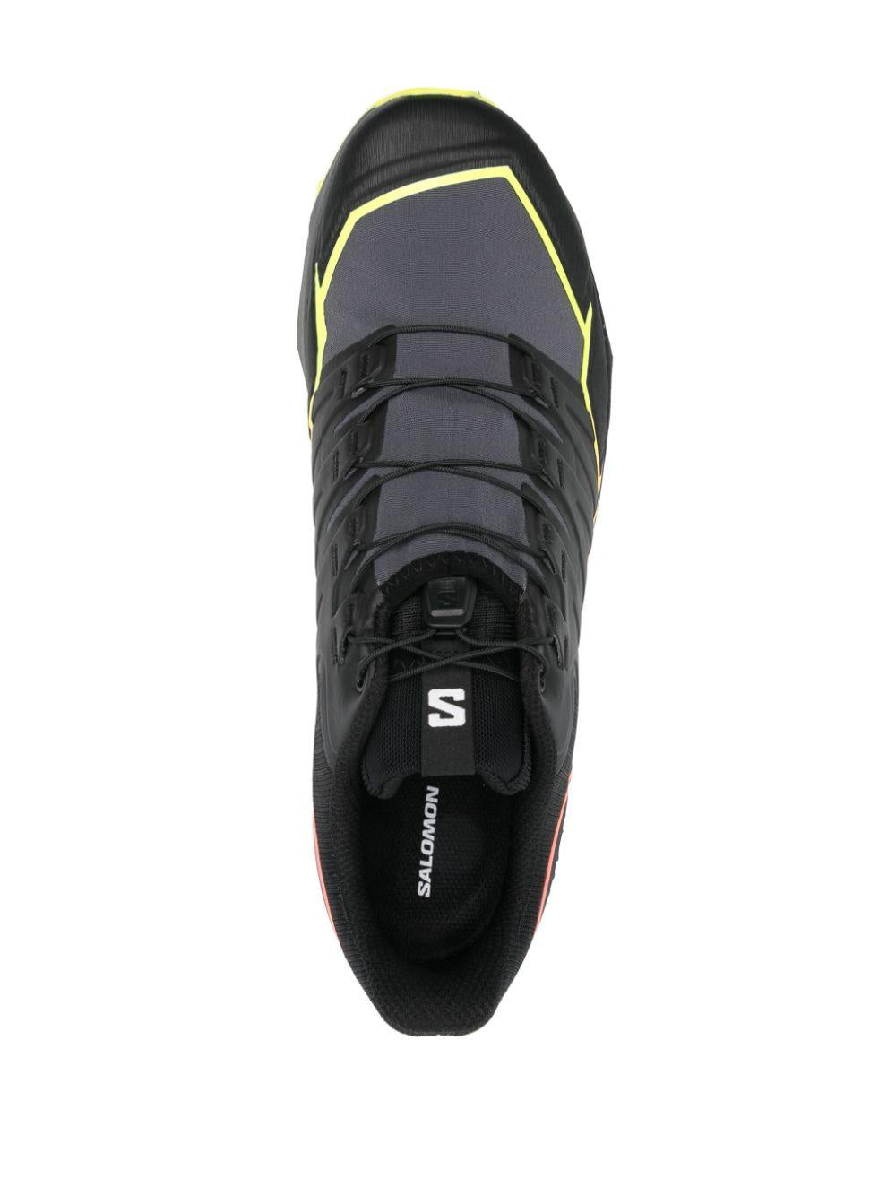 Thundercross logo-print sneakers<BR/><BR/><BR/><BR/> L47295400 BLACK/QUIETSHADE/NEONF SALOMON 