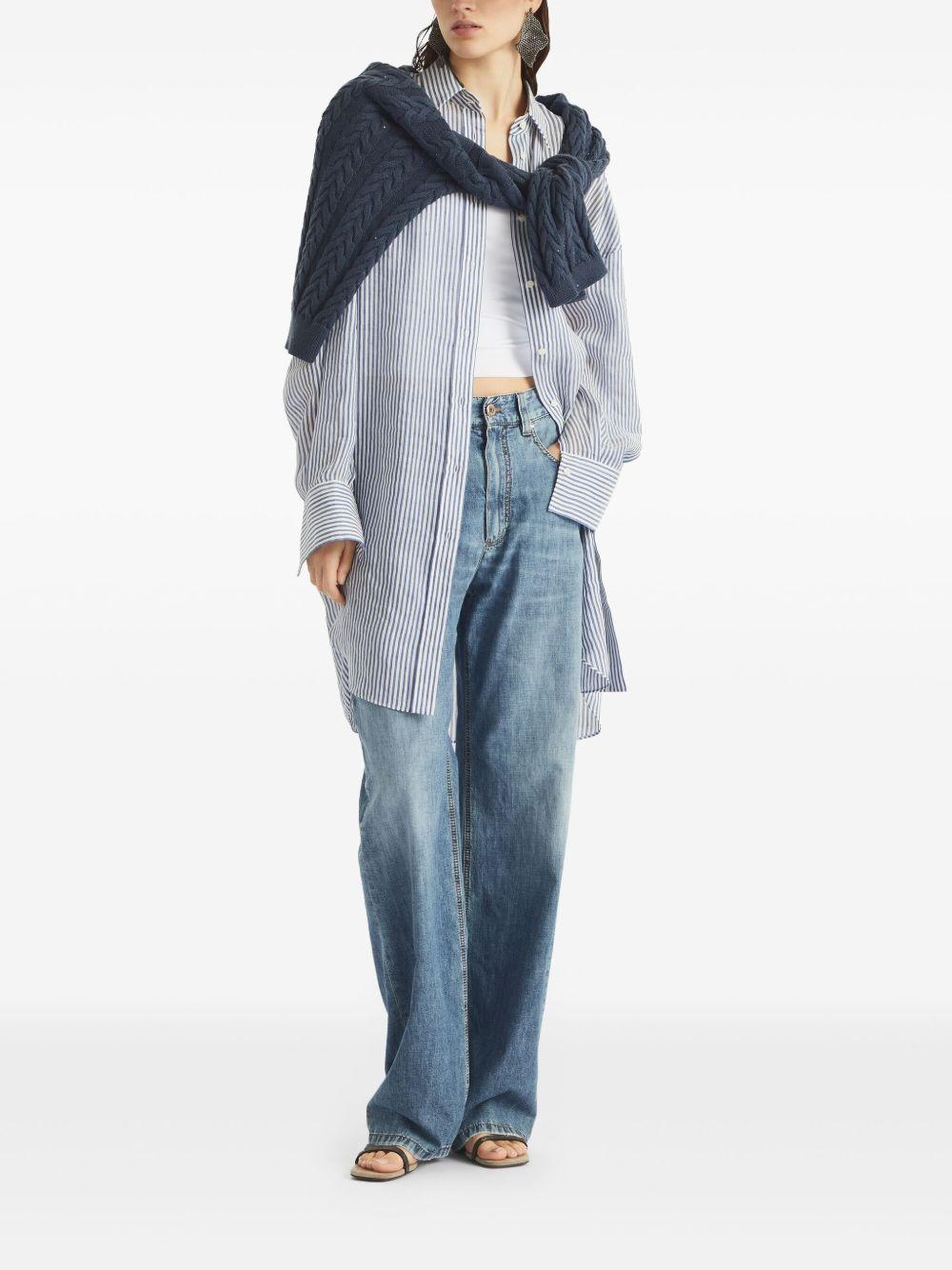 Contemporary Loose Trousers in Lightweight Denim MH192P5565 C8982 BRUNELLO CUCINELLI 