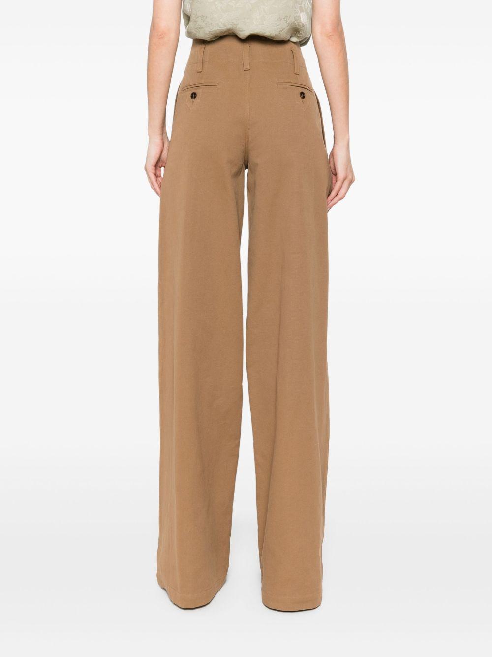 High-rise wide-leg pants in cotton canvas CH25APA11365 208 CHLOÉ 
