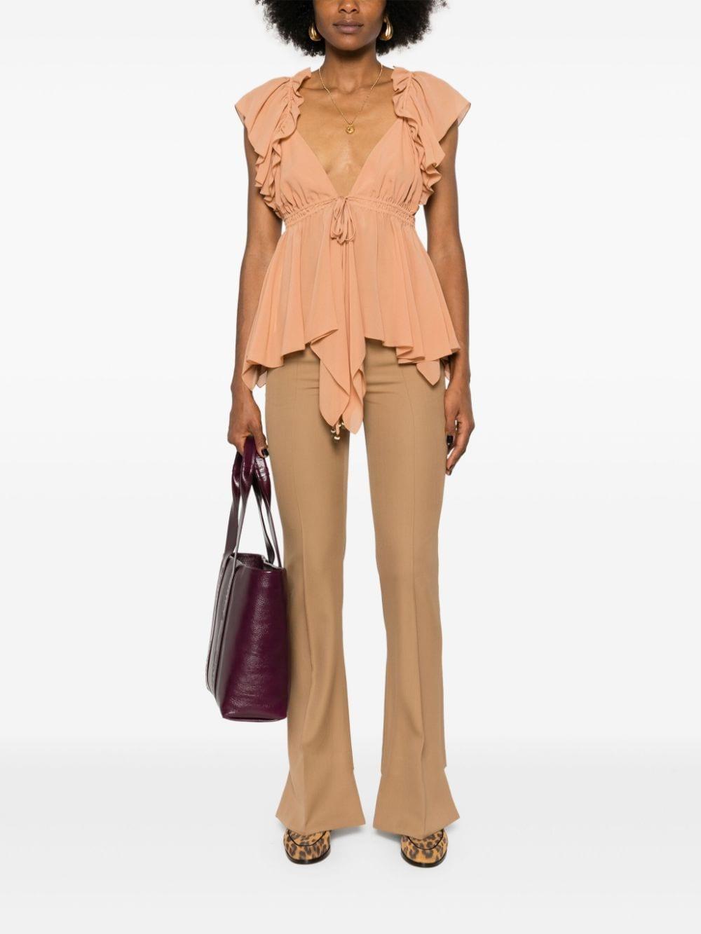 Pintuck bootcut trousers<BR/><BR/> CH24APA32063 205 CHLOÉ 