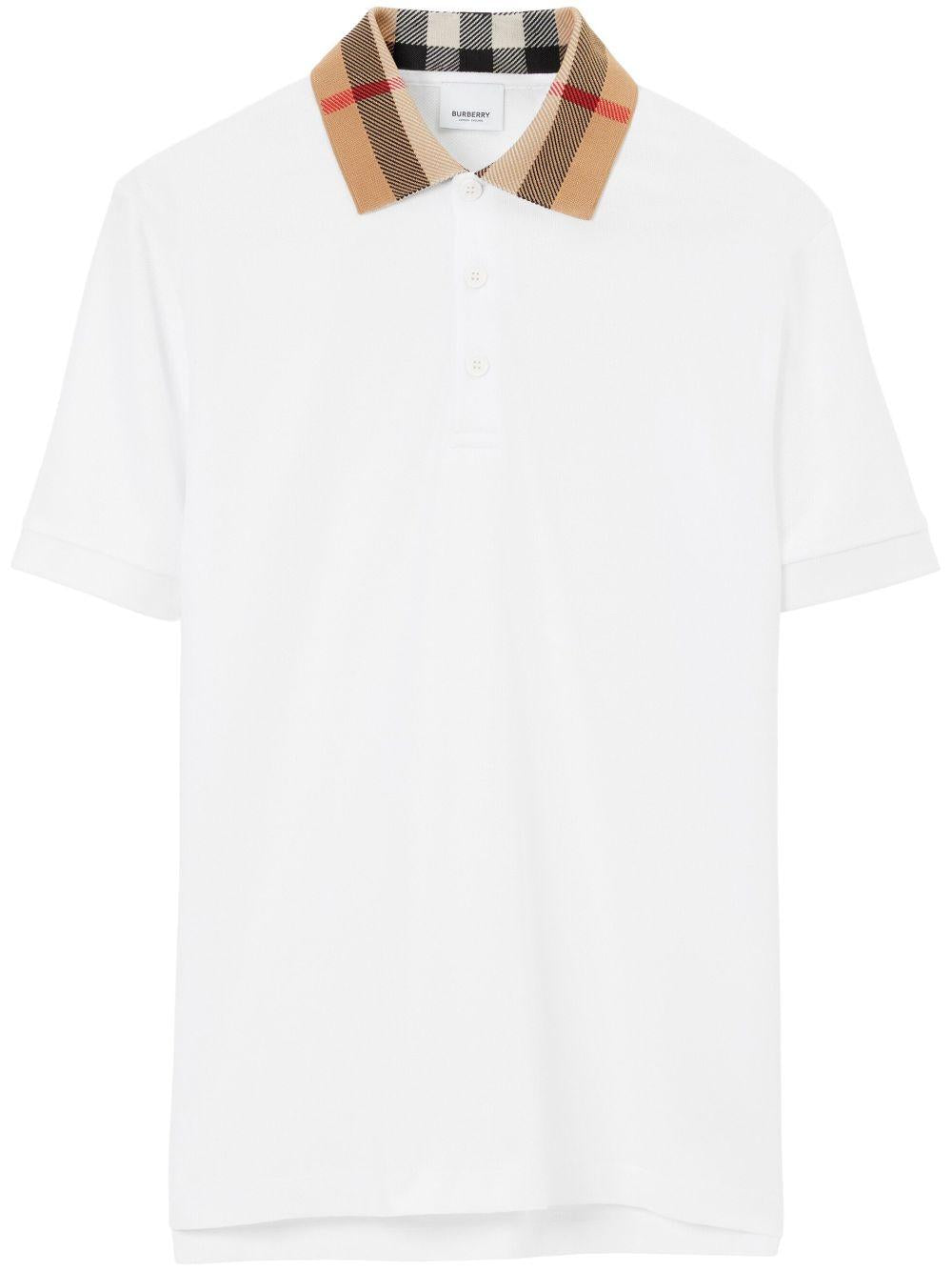 Vintage check print-detail polo shirt<BR/><BR/><BR/> 8071621 A1464 BURBERRY 