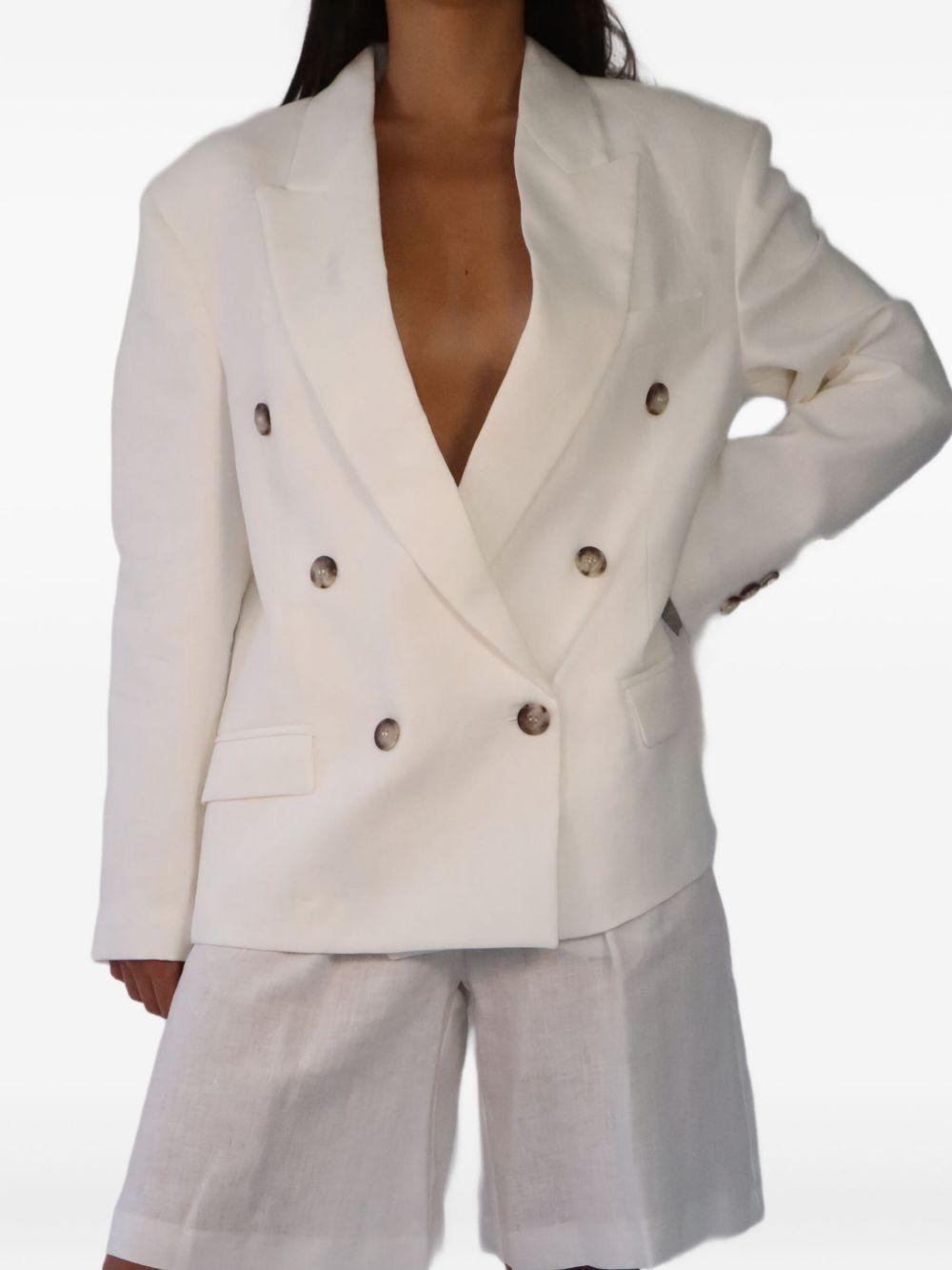 SUMMER DOUBLE-BREASTED BLAZER TD1936 BIANCO VICOLO 