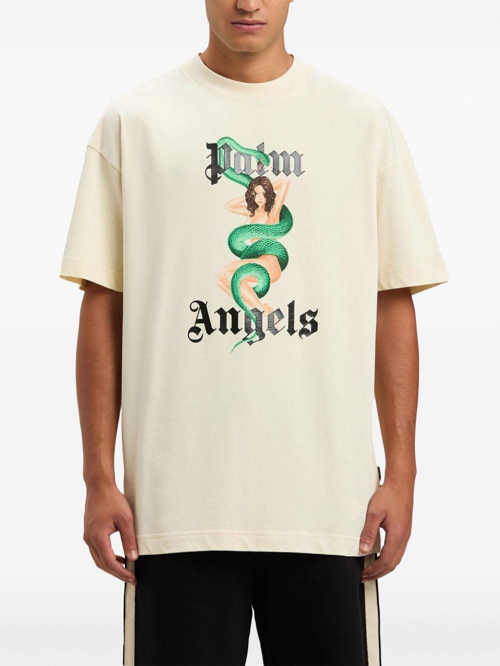 Ivy Pin Up T-shirt<BR/><BR/><BR/> PMAA001S25JER007 0B10 PALM ANGELS 