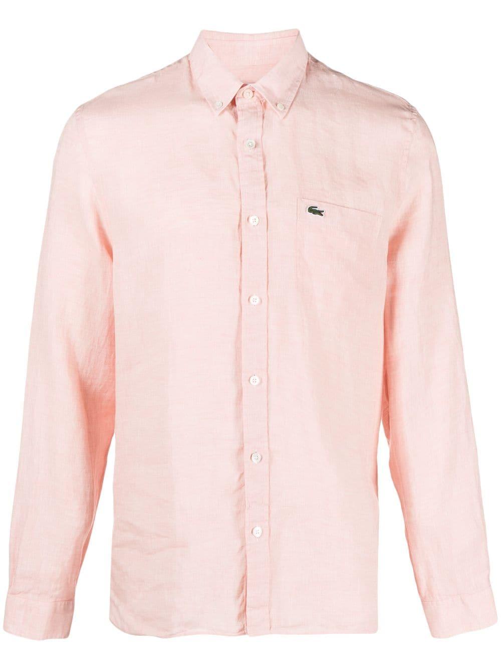 Logo-embroidered linen shirt<BR/><BR/><BR/> CH5692 T03 LACOSTE 