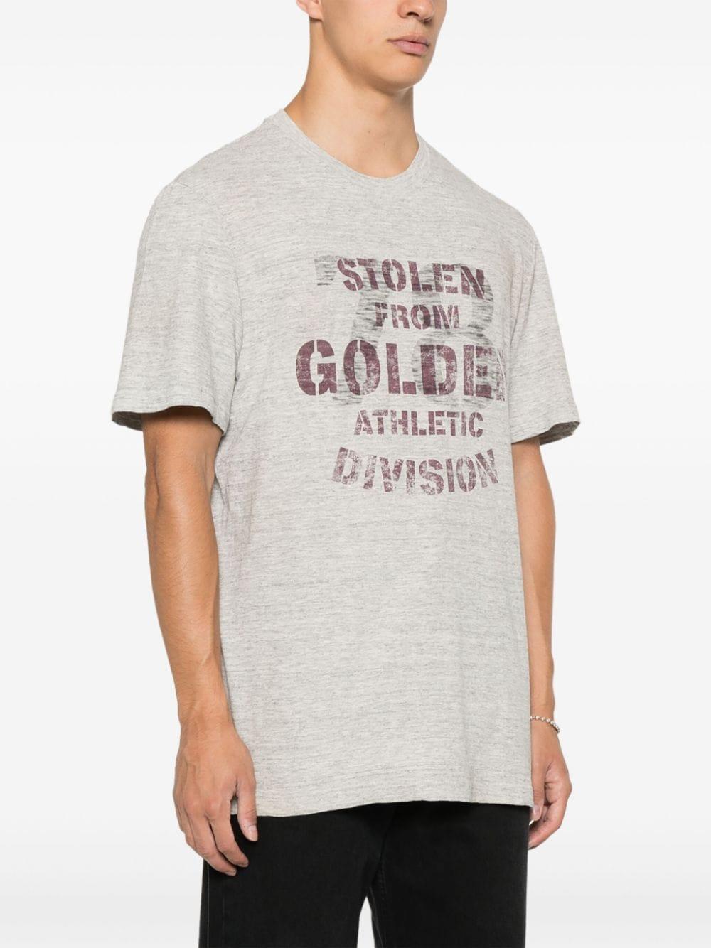 Logo-print cotton T-shirt<BR/><BR/><BR/> GMP01220 P00164360276 GOLDEN GOOSE 