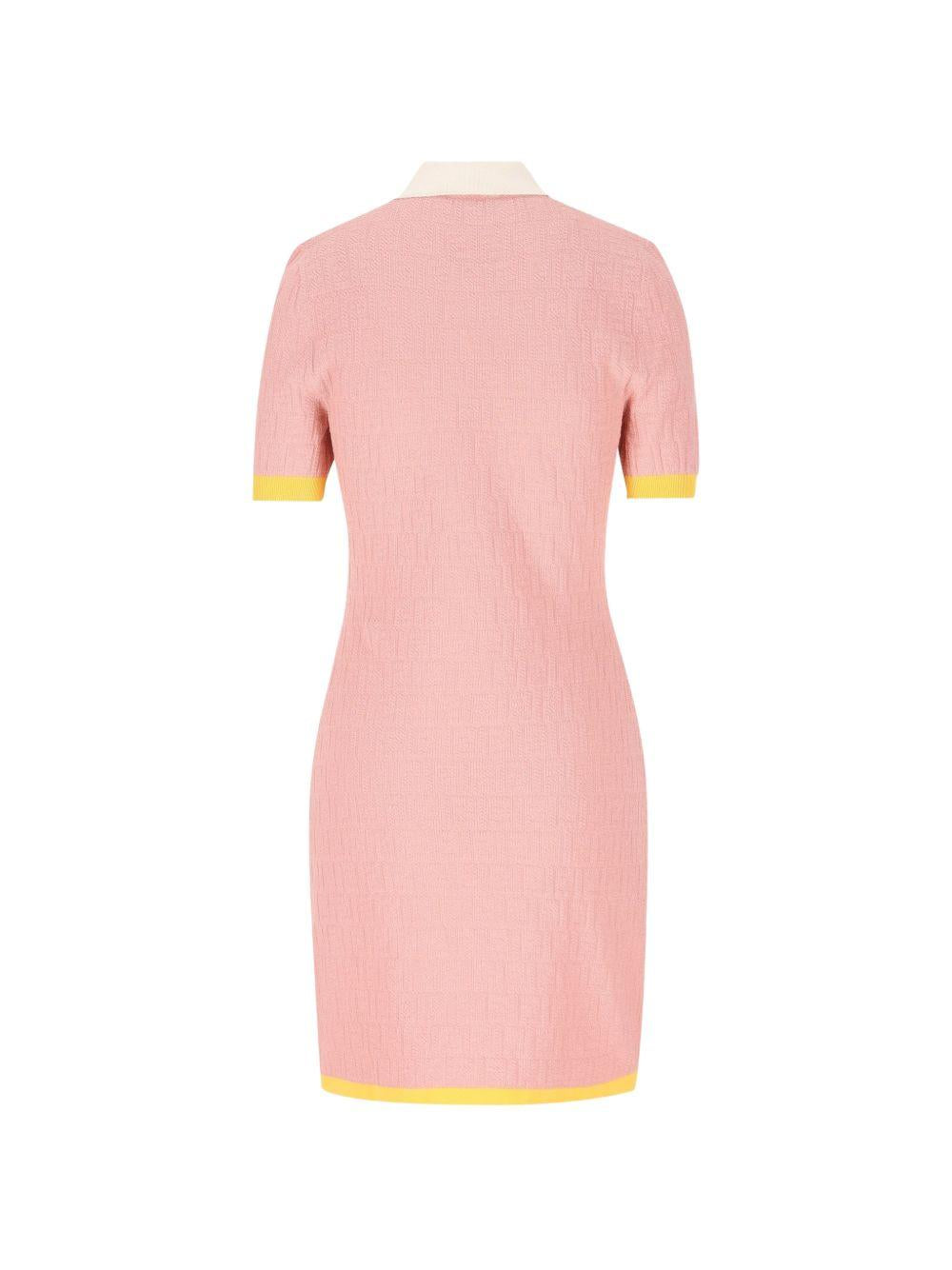 FF cotton and silk dress FZDE35 AW4SF1W0S FENDI 