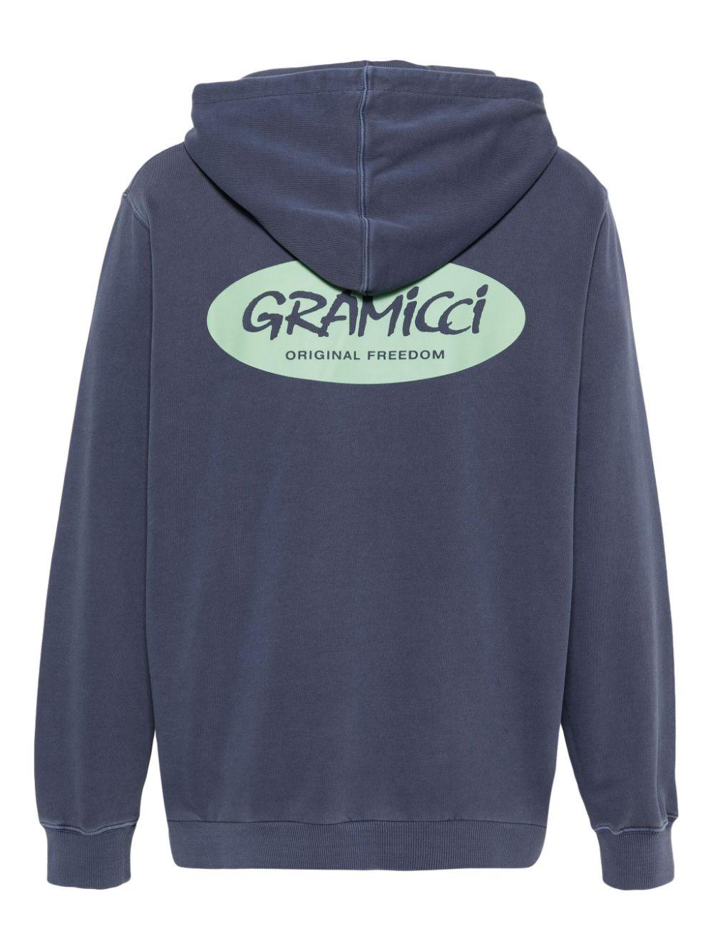 Logo hoodie G3FU J079NAVY PIGMENT GRAMICCI 