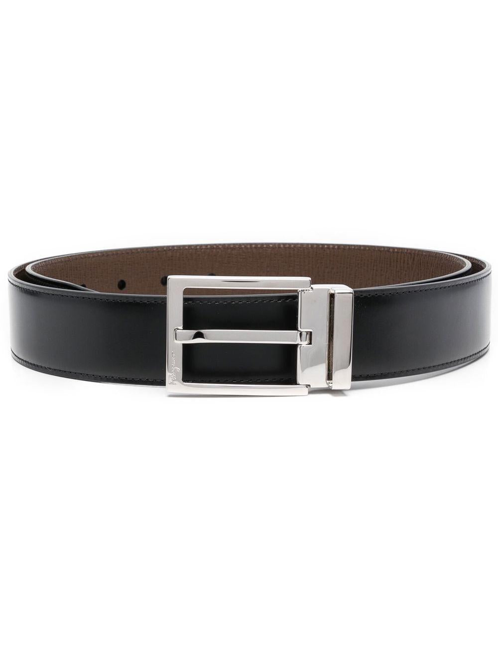 Gancini logo buckle belt 670139754456 BROWN FERRAGAMO 