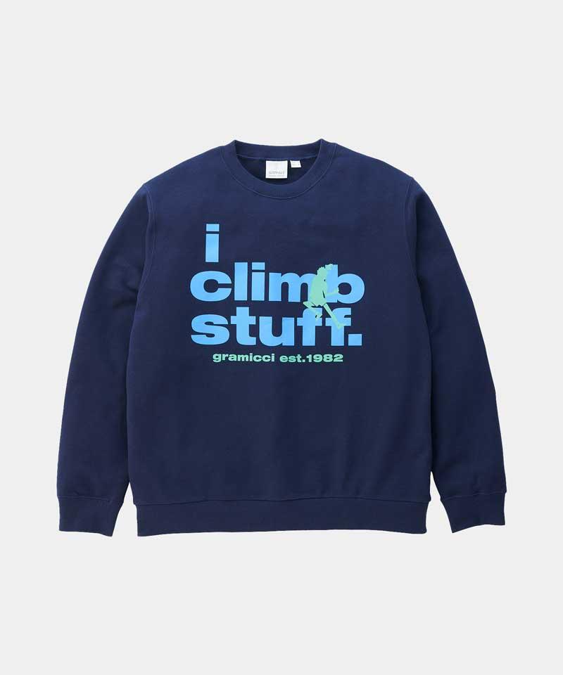 I Climb Stuff Sweatshirt<BR/> G4SU J093NAVY GRAMICCI 