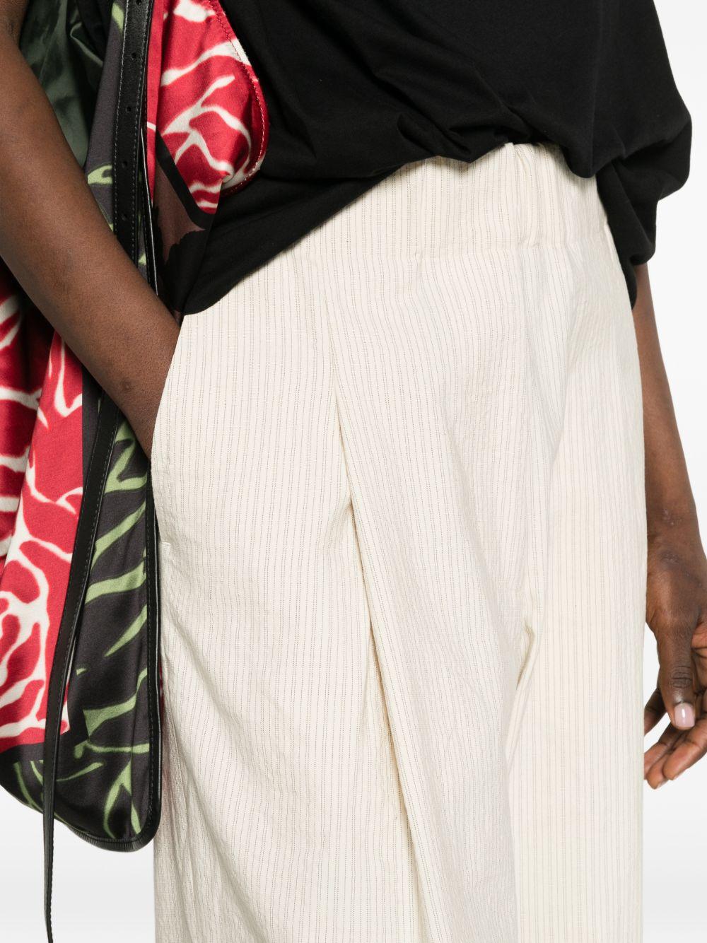 STRIPED COTTON BLEND TROUSERS 010909 3360005 DRIES VAN NOTEN 