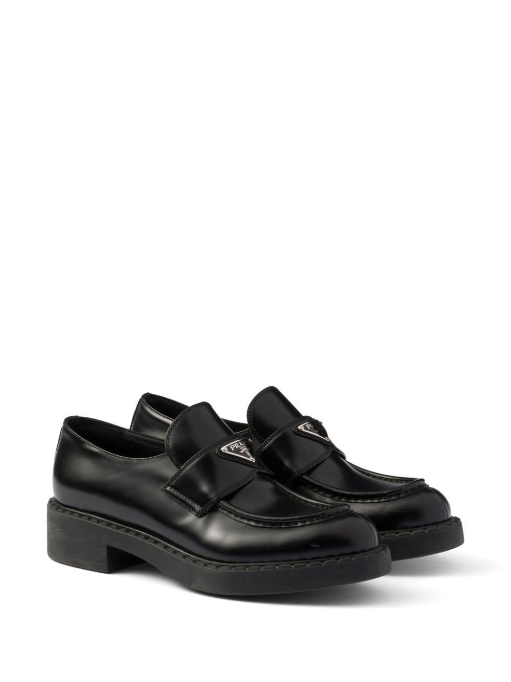 Chocolate brushed leather loafers 1D246MULS F-G050F0002 PRADA 