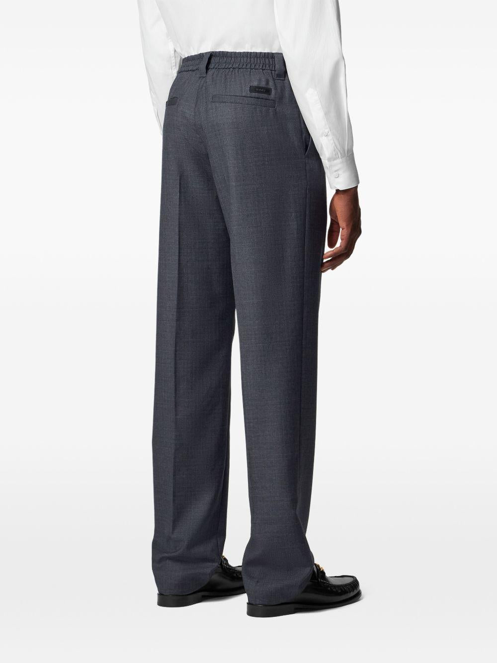 Micro-Checked Wool Jogger Trousers 1018896 1A167261E880 VERSACE 
