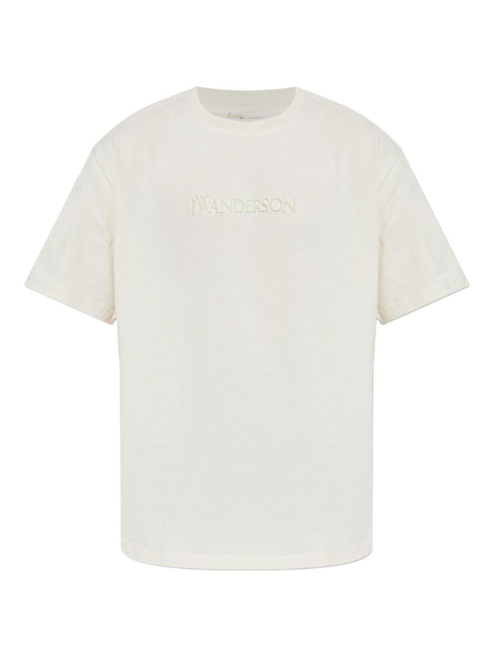 Crew Neck T-Shirt with Embroidery Logo Lettering on the Front JT0258 PG1510002 JW ANDERSON 