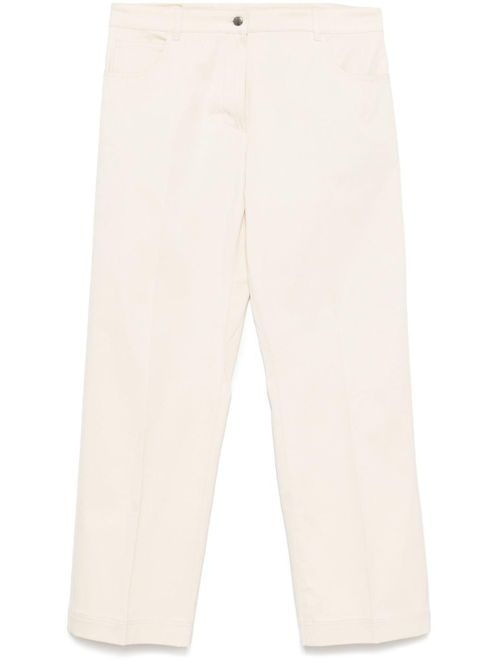 Cotton gabardine straight leg trousers K10932A00001 5985820N MONCLER 