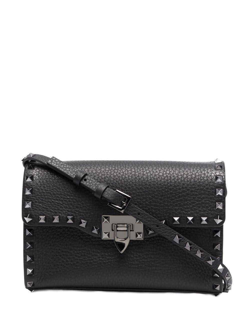 Small Rockstud leather crossbody bag<BR/><BR/><BR/> 6W2B0181HAD 0NO VALENTINO GARAVANI 