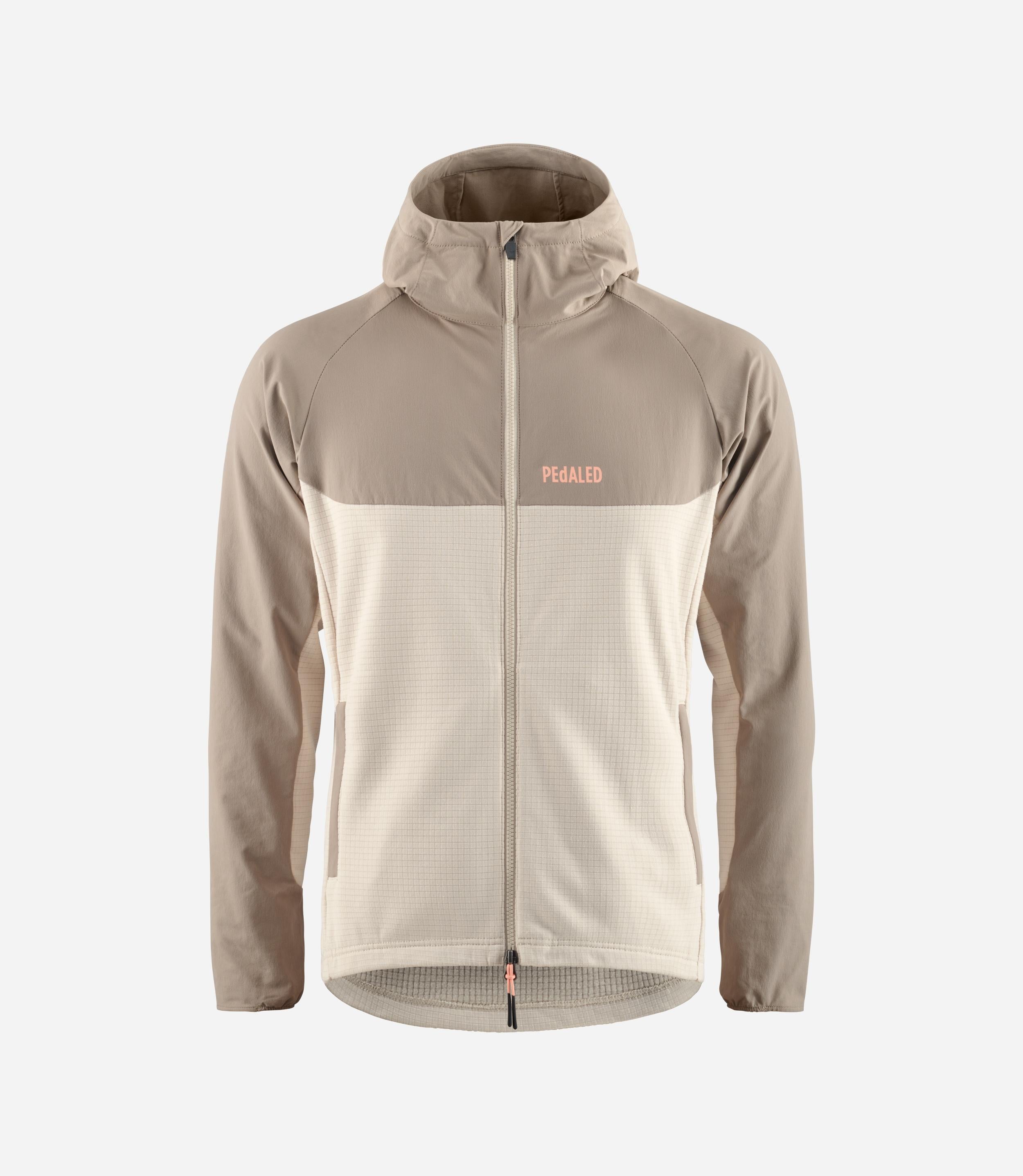 Beige gravel merino hooded jersey 24WHJJA 02PE PEdALED 