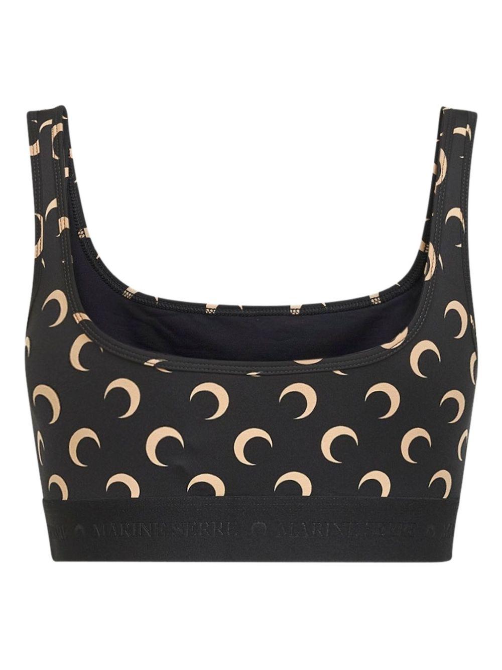 Moon printed bra WUW055B CJER0001IT99 MARINE SERRE 