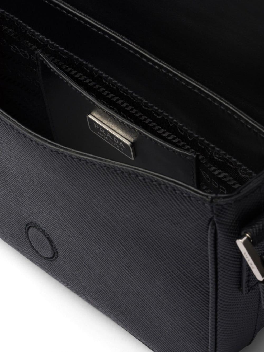 Saffiano enamel triangle logo flap shoulder bag<BR/><BR/><BR/> 2VD065 2FADF0002 PRADA 