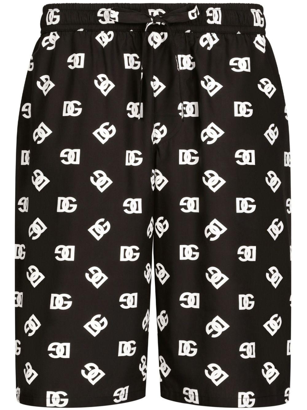 Monogram-print bermuda shorts<BR/><BR/><BR/> GV37AT GH563HNVAA DOLCE & GABBANA 