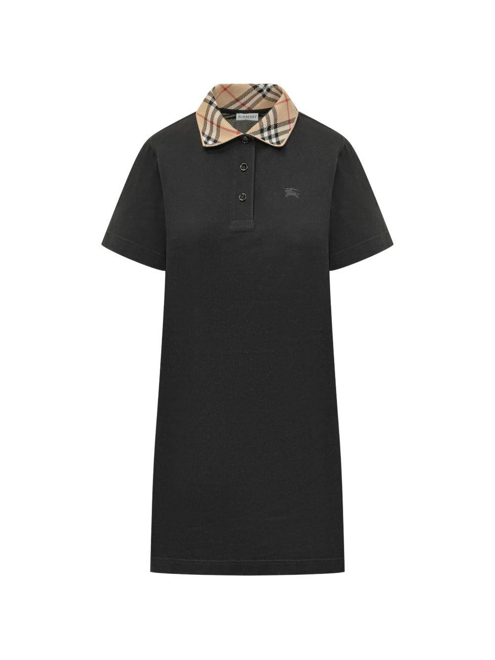 Check Collar Cotton Polo Shirt Dress 8122091 A1189 BURBERRY 