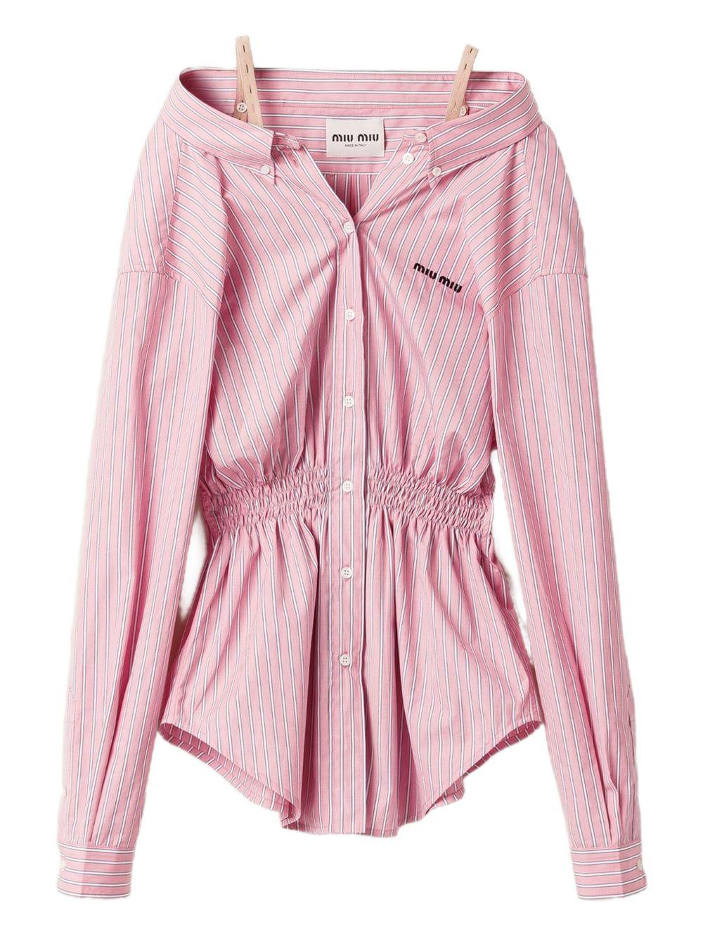 Striped poplin dress MF6125180U S-OOOF0028 MIU MIU 