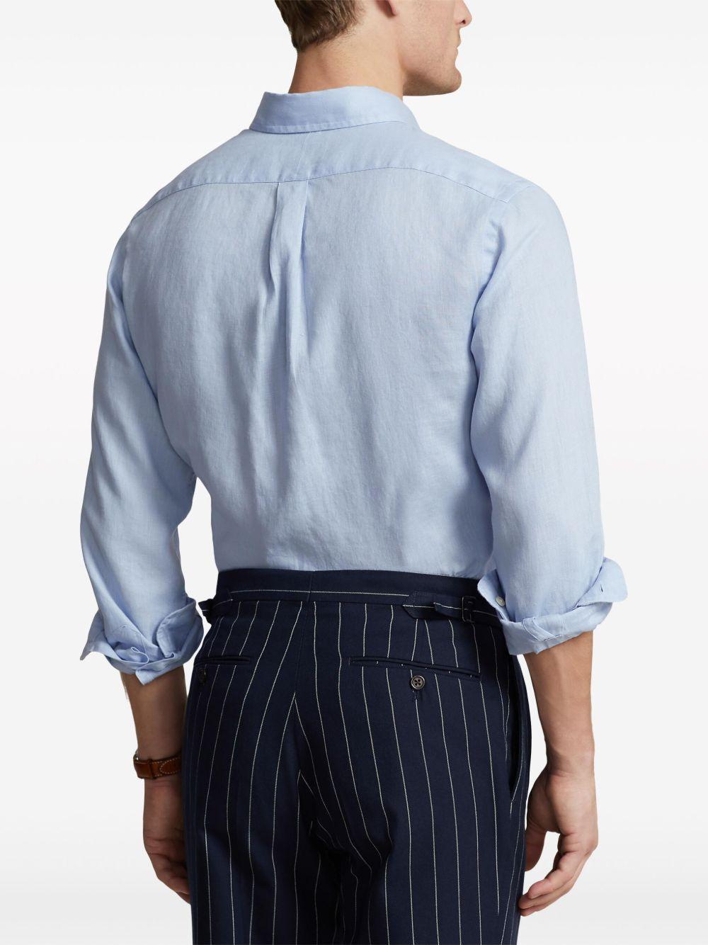 Polo Pony linen shirt<BR/><BR/><BR/> 710794141028 BLUE HYACINTH POLO RALPH LAUREN 