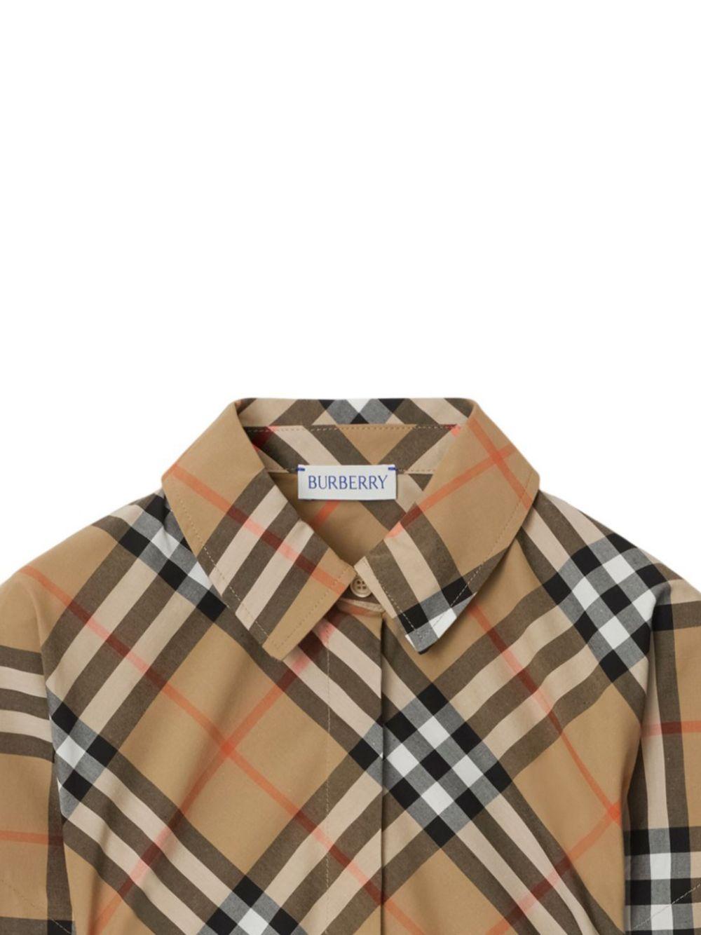 Vintage Check-pattern dress<BR/><BR/><BR/> 8090538 B9368 BURBERRY KIDS 