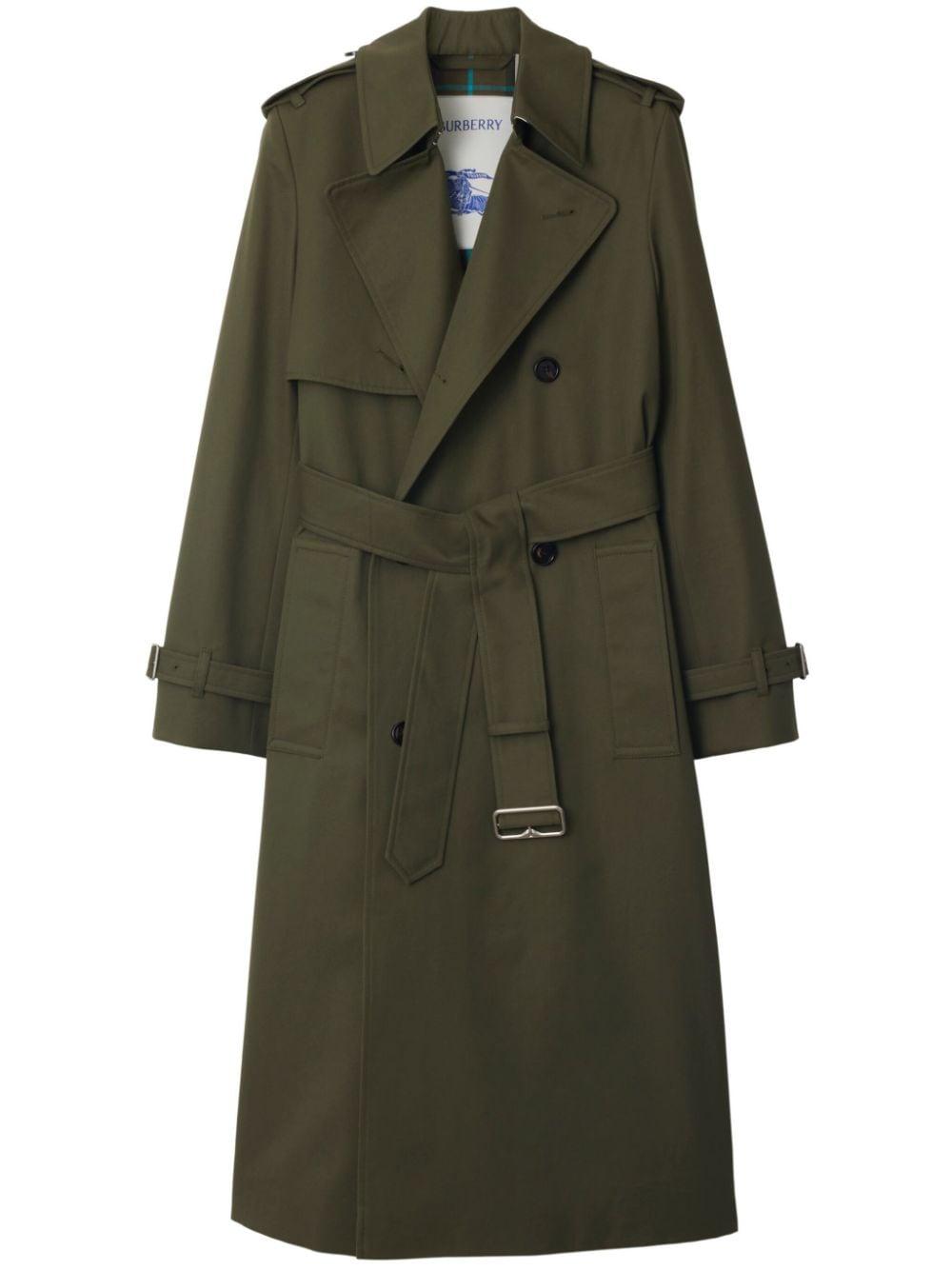 Notched-lapel cotton trench coat<BR/><BR/><BR/><BR/> 8093046 C1173 BURBERRY 