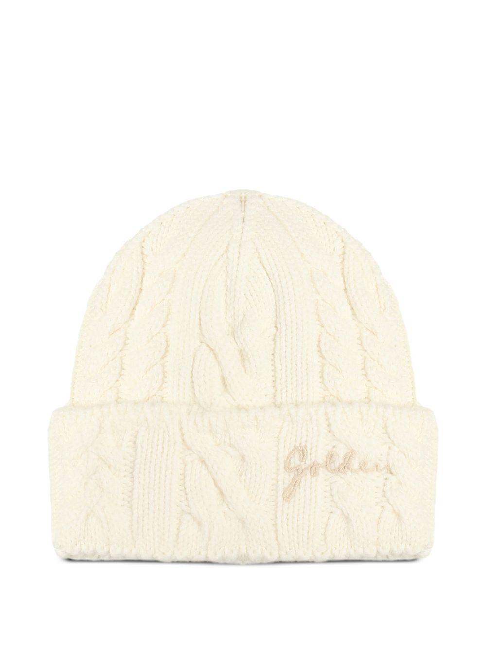 Wool beanie with embroidery GUP01039 P00219911616 GOLDEN GOOSE 