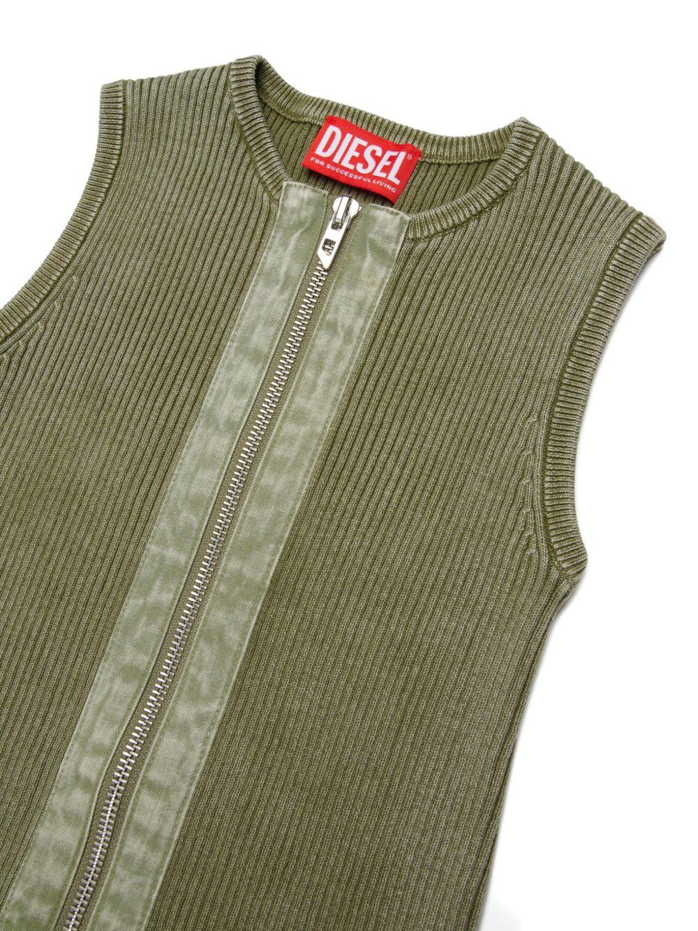 Ribbed cotton dress with patch pockets J02631 KYA0DK511 DIESEL KIDS 