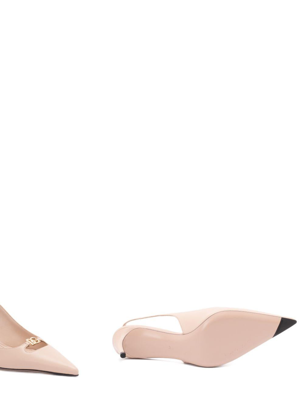 Lollo silk nappa leather slingbacks CG0796 A195380095 DOLCE & GABBANA 