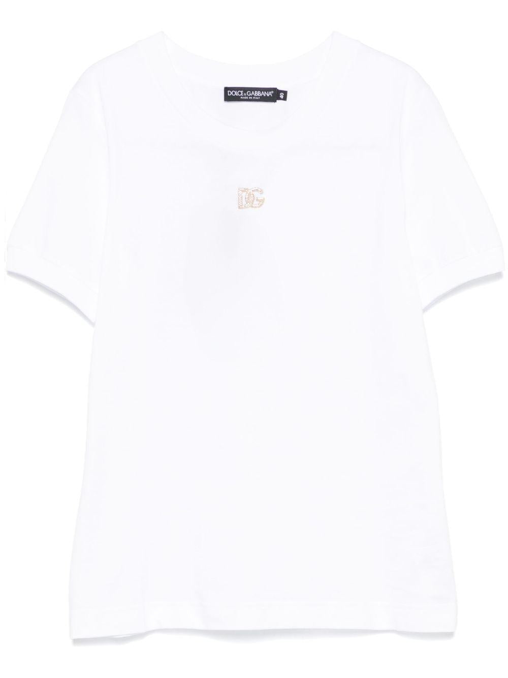 Logo-embellished T-shirt<BR/><BR/><BR/> F8N08Z GDWQW0800 DOLCE & GABBANA 
