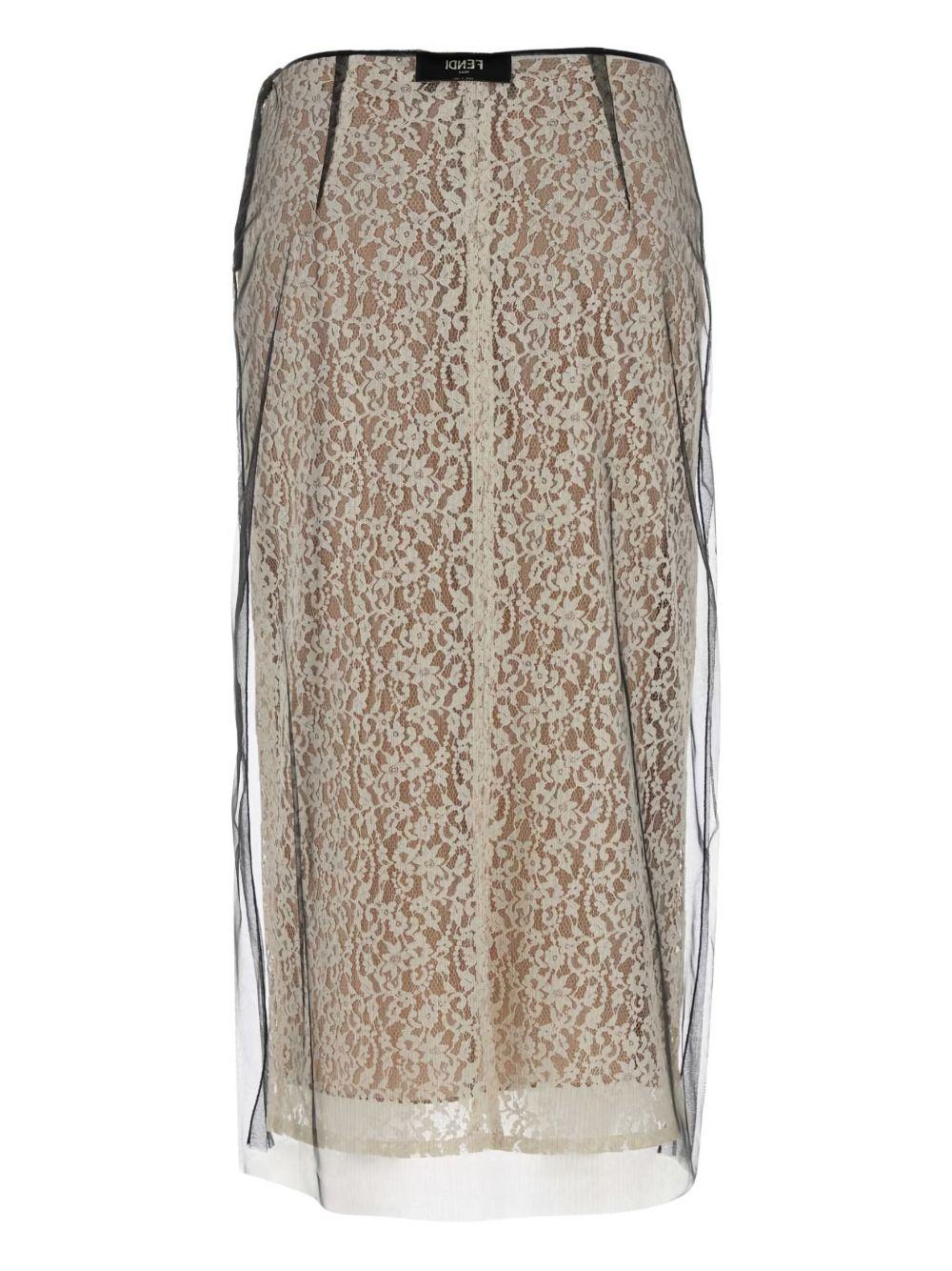 Midi skirt with a straight silhouette FQ7641 AUP7F1T48 FENDI 