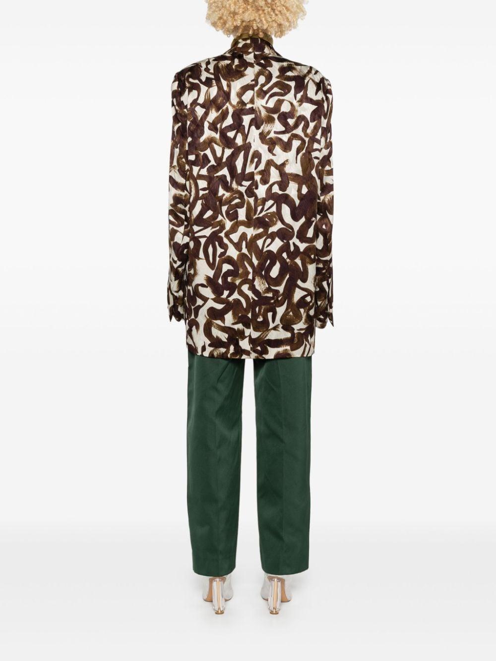 Abstract-print blazer<BR/><BR/> 010406 9258703 DRIES VAN NOTEN 