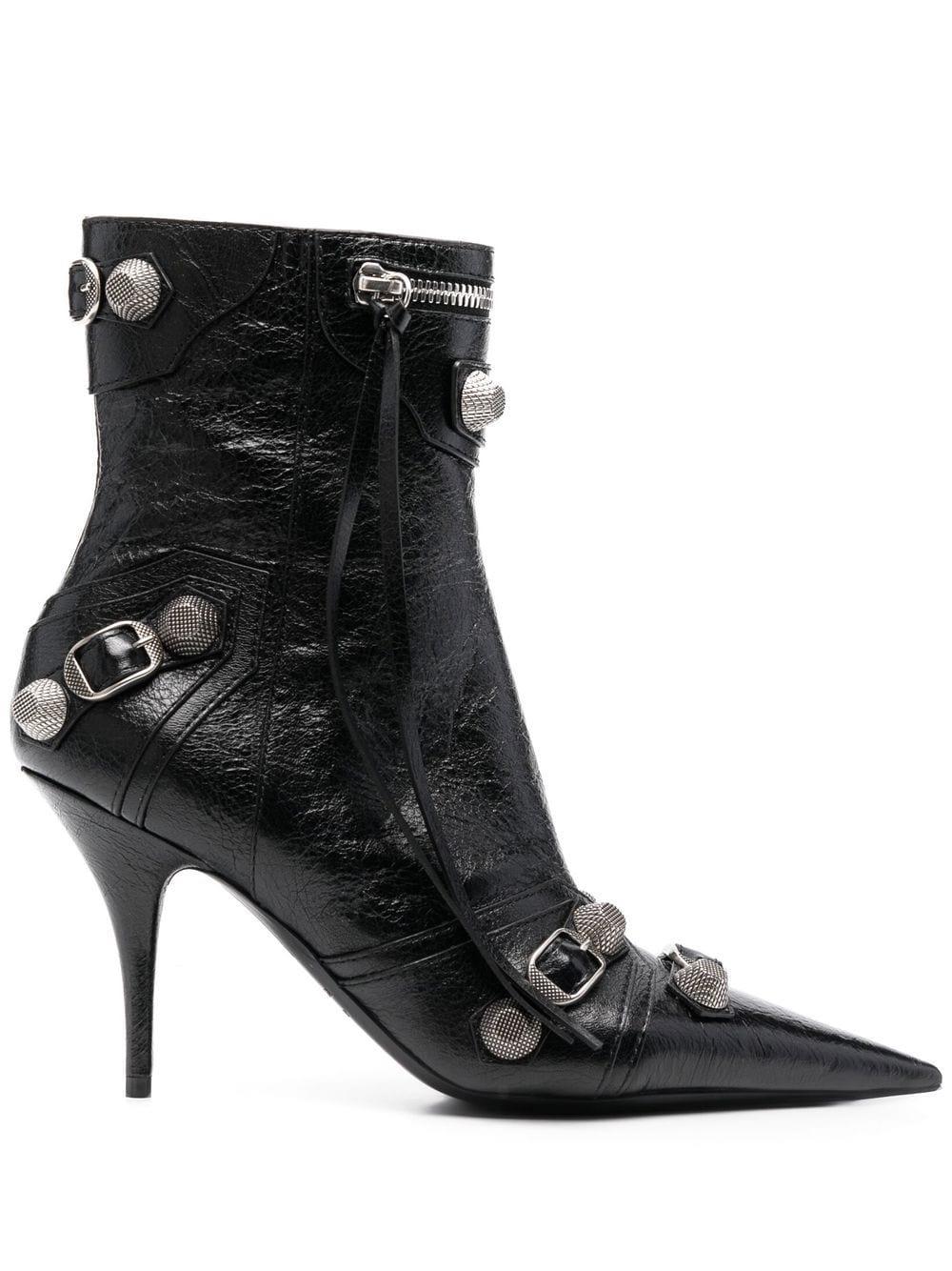 Cagole leather ankle boots<BR/><BR/><BR/> 694379 WAD4E1081 BALENCIAGA 
