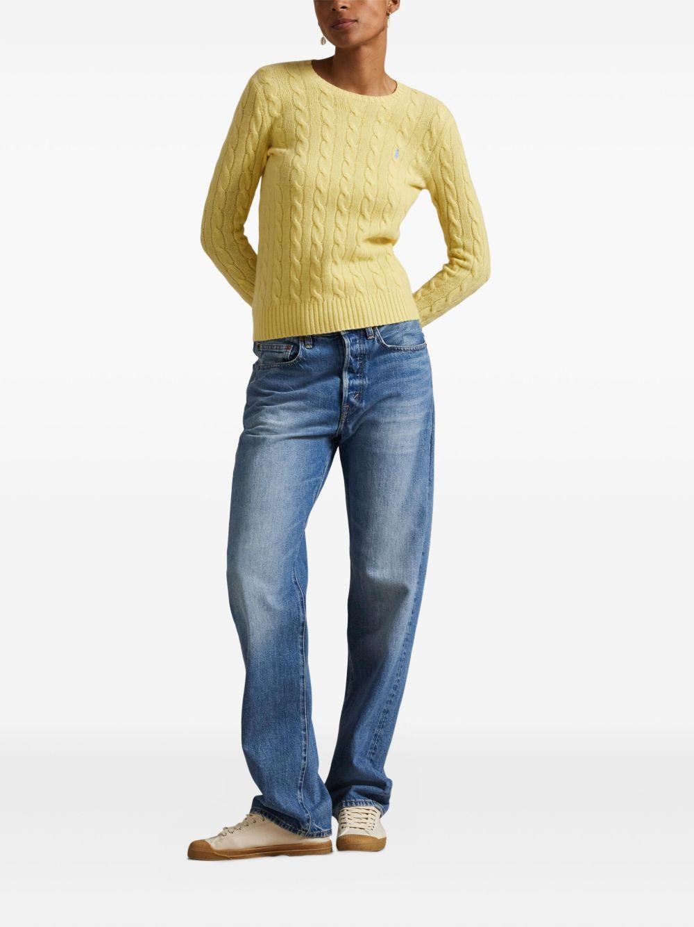 Cable Wool-Cashmere Crewneck Jumper 211971865007 FALLYELLOW POLO RALPH LAUREN 