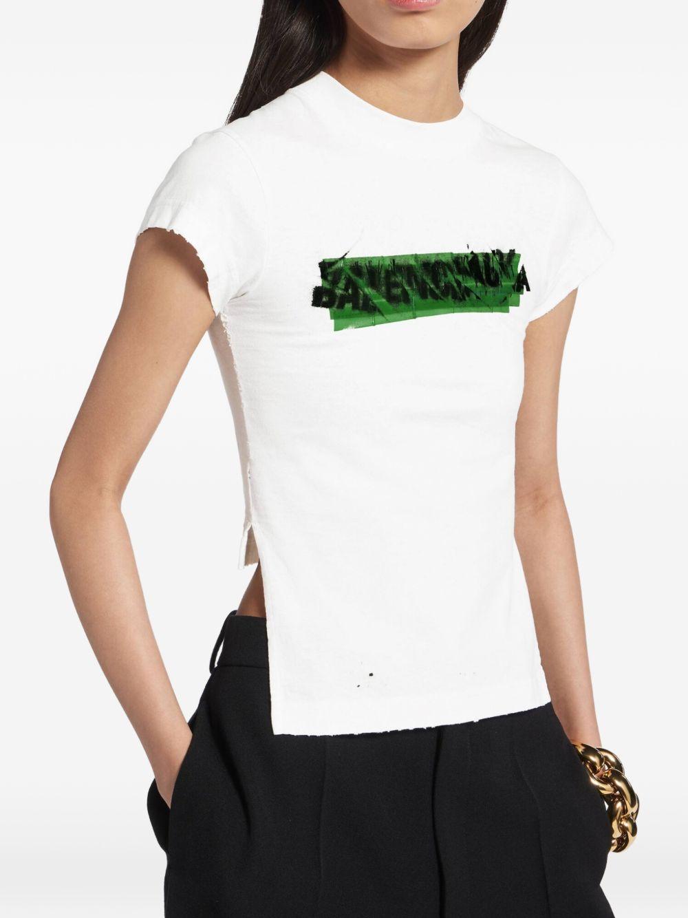 Messy Spray Chopped Back T-shirt 871744 TUVI69000 BALENCIAGA 