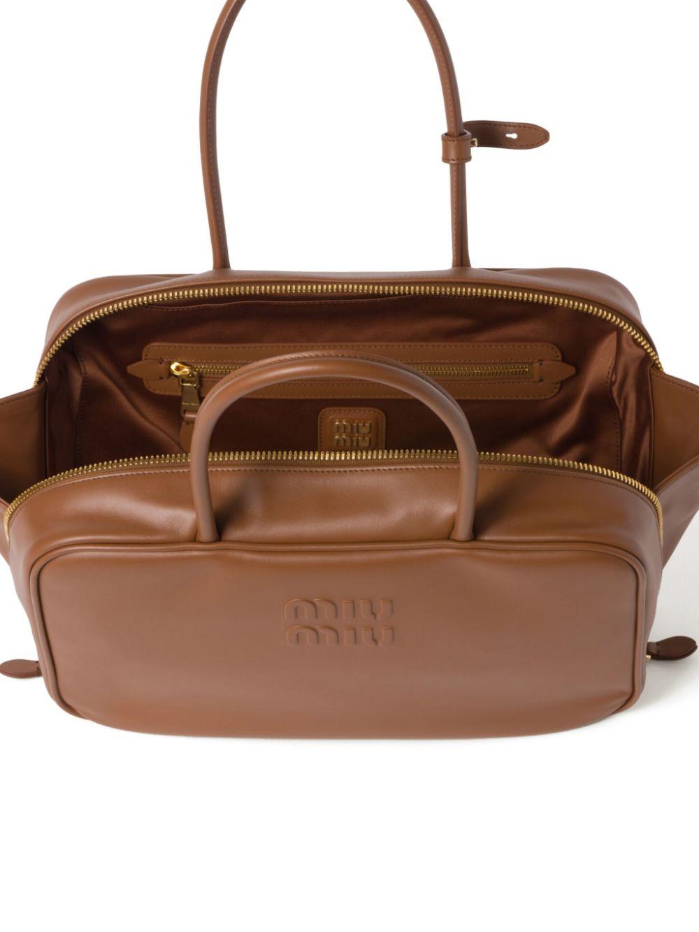 Leather Beau bag<BR/><BR/><BR/> 5BB117 2CRWF0046 MIU MIU 