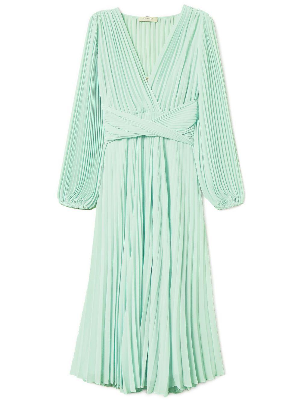 Long pleated georgette dress 251TP2330 12080 TWINSET 