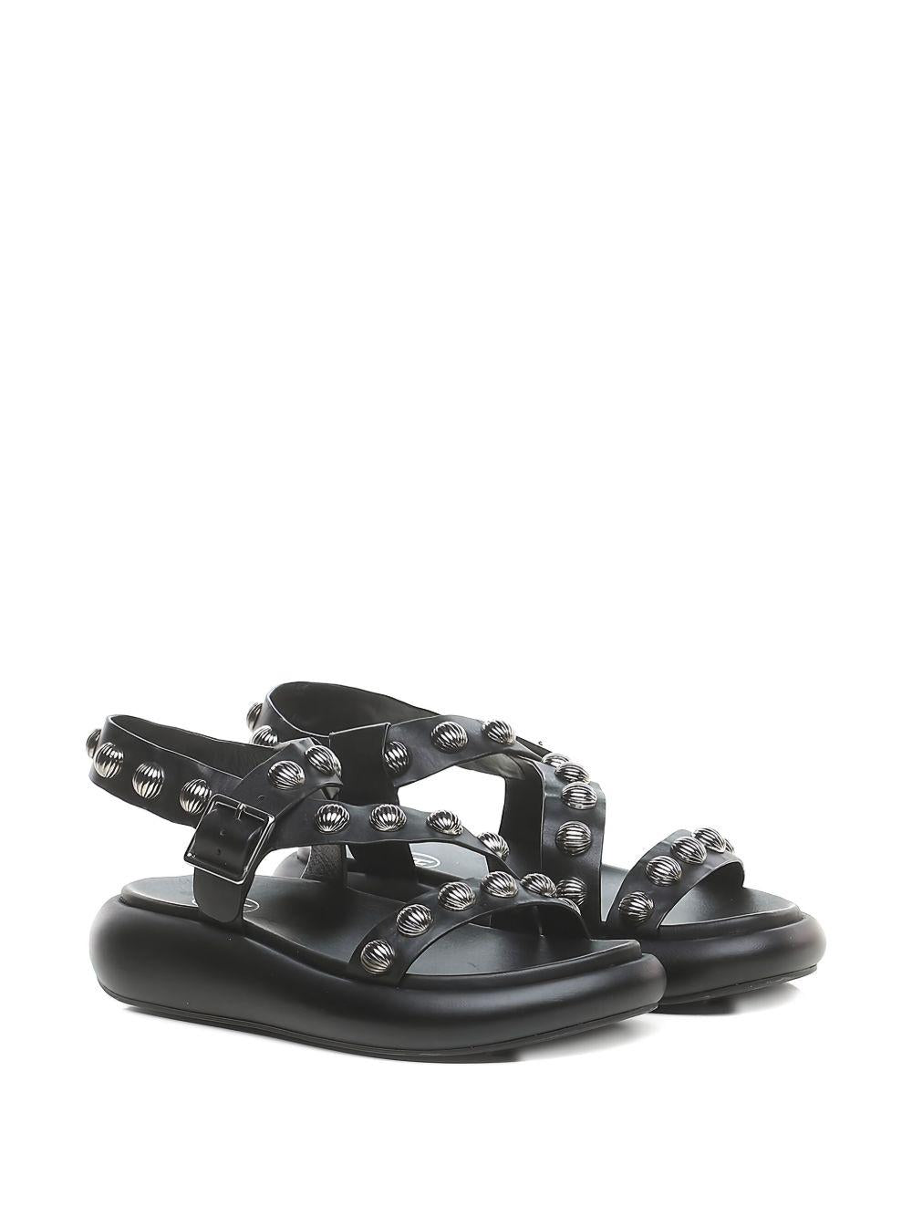 Vision sandals with shell detail VISION01 BLACK ASH 