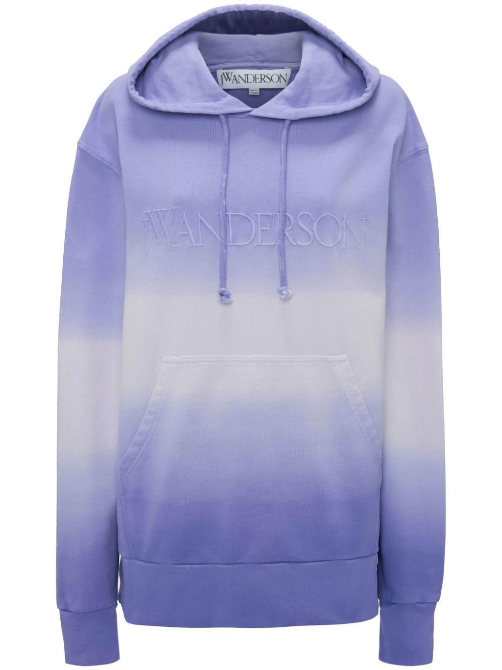 Logo-embroidered gradient hoodie<BR/><BR/><BR/> JW0202 PG1632748 JW ANDERSON 