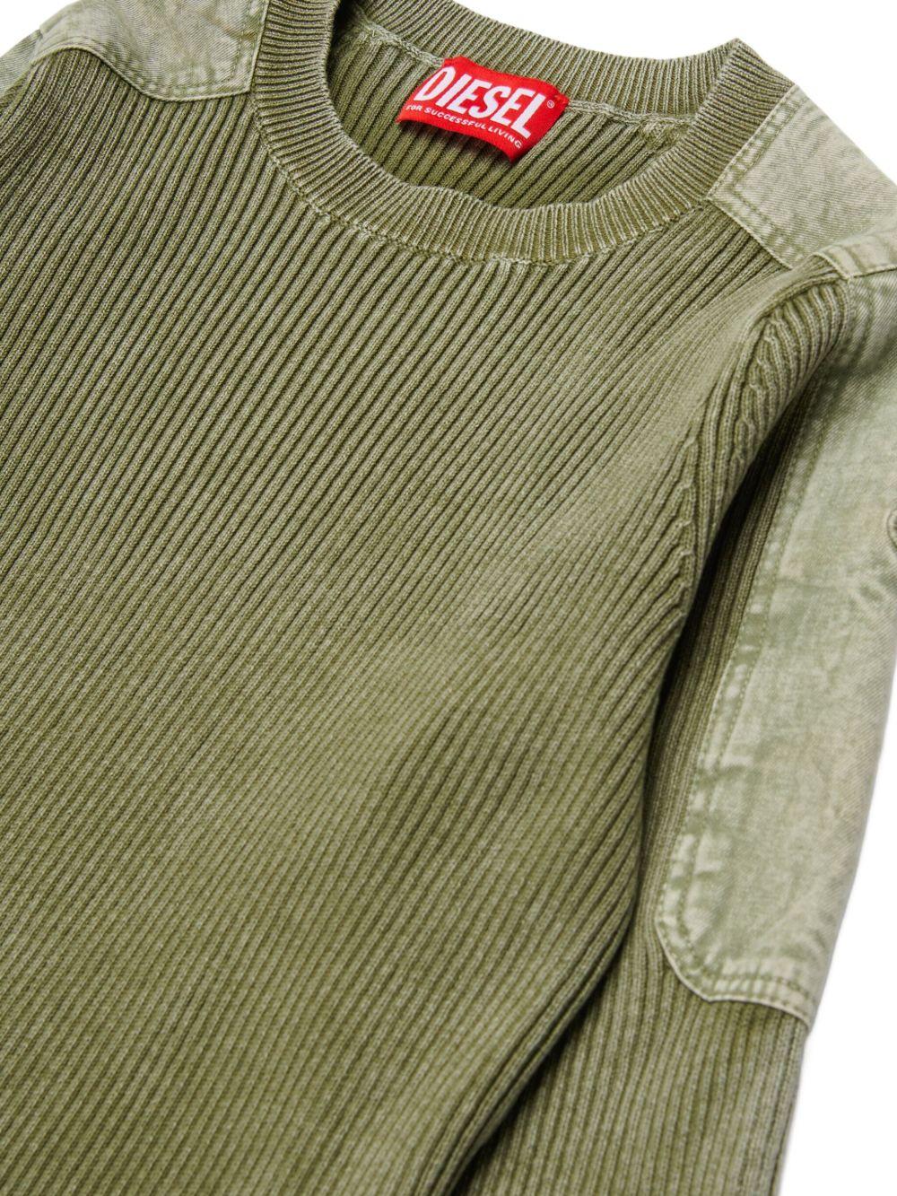 Knit top with tonal canvas patches J02651 KYA0DK511 DIESEL KIDS 